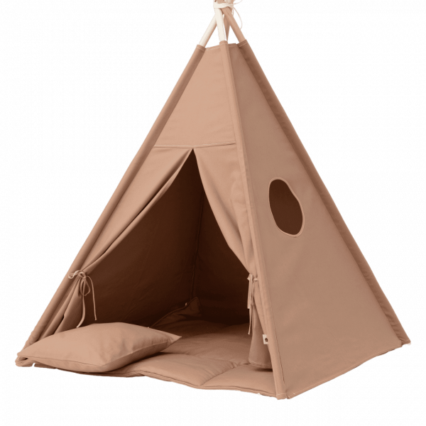 Tipi Zelt für Kinder in der Farbe dunkles Beige